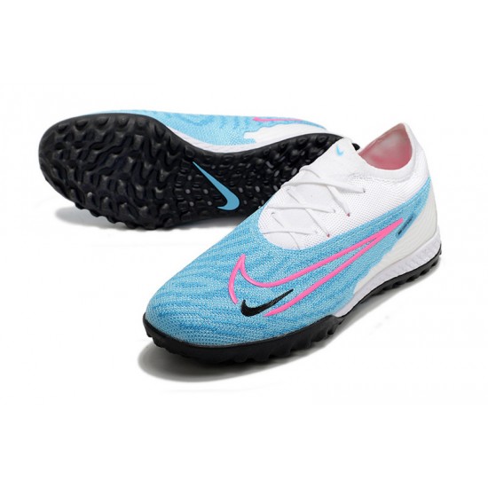 Nike Phantom GX Elite AG Blue White Women And Men Low Soccer Shoes