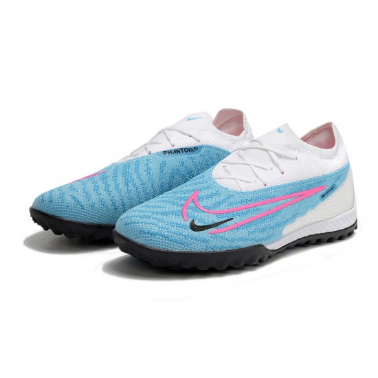 Nike Phantom GX Elite AG Blue White Women And Men Low Soccer Shoes