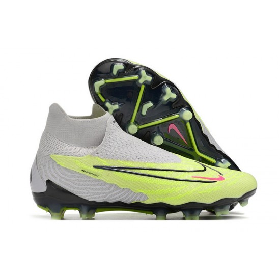 Nike Phantom GX Elite AG Green Grey Women And Men High Soccer Shoes