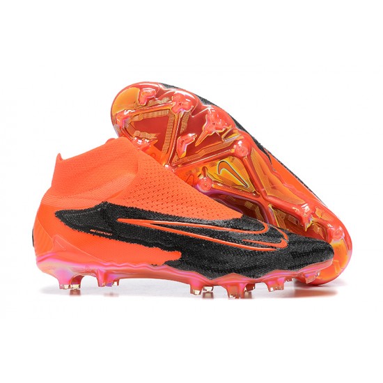 Nike Phantom GX Elite FG Black Orange Women And Men Soccer Cleats