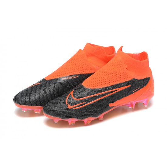 Nike Phantom GX Elite FG Black Orange Women And Men Soccer Cleats