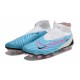 Nike Phantom GX Elite FG Blue White Women And Men High Soccer Cleats