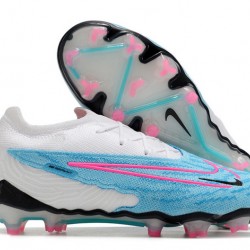 Nike Phantom GX Elite FG Blue White Women And Men Low Soccer Cleats 