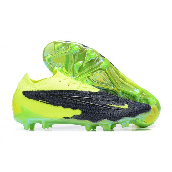 Nike Phantom GX Elite FG Green Black Women And Men Soccer Cleats