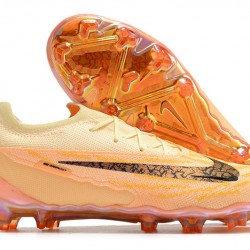 Nike Phantom GX Elite FG Orange Gold Women And Men Low Soccer Shoes