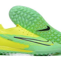 Nike Phantom GX Elite TF Green Yellow Women And Men Soccer Cleats 