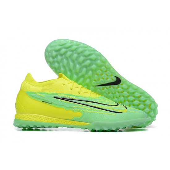 Nike Phantom GX Elite TF Green Yellow Women And Men Soccer Cleats