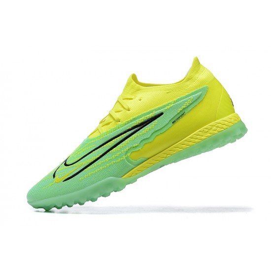 Nike Phantom GX Elite TF Green Yellow Women And Men Soccer Cleats 