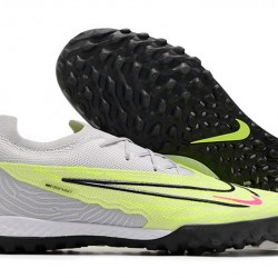 Nike Phantom GX Elite TF Grey Green Women And Men Low Soccer Cleats 