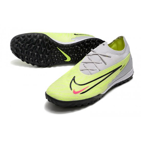 Nike Phantom GX Elite TF Grey Green Women And Men Low Soccer Cleats