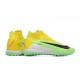 Nike Phantom GX Elite TF High-top Green Yellow Women And Men Soccer Cleats