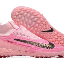 Nike Phantom GX Elite TF High-top Pink Women And Men Soccer Cleats