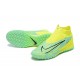 Nike Phantom GX Elite TF High-top Yellow Green Women And Men Soccer Cleats