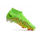 Nike Air Zoom Mercurial Superfly IX Academy High FG Green Orange Soccer Cleats