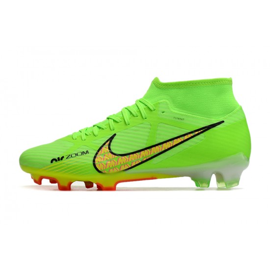 Nike Air Zoom Mercurial Superfly IX Academy High FG Green Orange Soccer Cleats