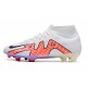 Nike Air Zoom Mercurial Superfly IX Academy High FG White Peach Purple Soccer Cleats