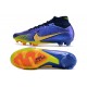 Nike Air Zoom Mercurial Superfly IX Elite FG High Yellow Blue Black Soccer Cleats