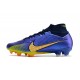 Nike Air Zoom Mercurial Superfly IX Elite FG High Yellow Blue Black Soccer Cleats