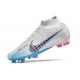 Nike Air Zoom Mercurial Superfly IX Elite High FG Beige Blue Pink Soccer Cleats