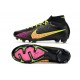 Nike Air Zoom Mercurial Superfly IX Elite High FG Black Yellow Pink Soccer Cleats