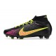 Nike Air Zoom Mercurial Superfly IX Elite High FG Black Yellow Pink Soccer Cleats