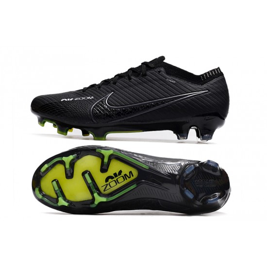 Nike Air Zoom Mercurial Vapor XV Elite FG Black Green Soccer Cleats