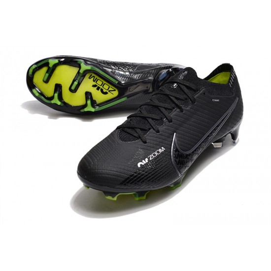Nike Air Zoom Mercurial Vapor XV Elite FG Black Green Soccer Cleats