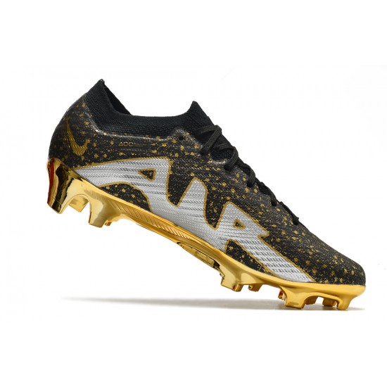 Nike Air Zoom Mercurial Vapor XV Elite FG Gold Black Soccer Cleats