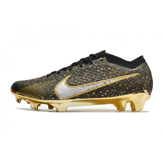 Nike Air Zoom Mercurial Vapor XV Elite FG Gold Black Soccer Cleats