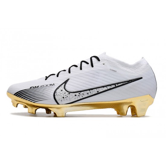 Nike Air Zoom Mercurial Vapor XV Elite FG Gold Black White Soccer Cleats