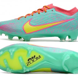 Nike Air Zoom Mercurial Vapor XV Elite FG Green Pink Yellow Soccer Cleats