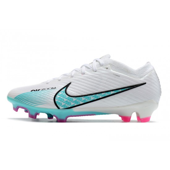 Nike Air Zoom Mercurial Vapor XV Elite FG White Blue Soccer Cleats