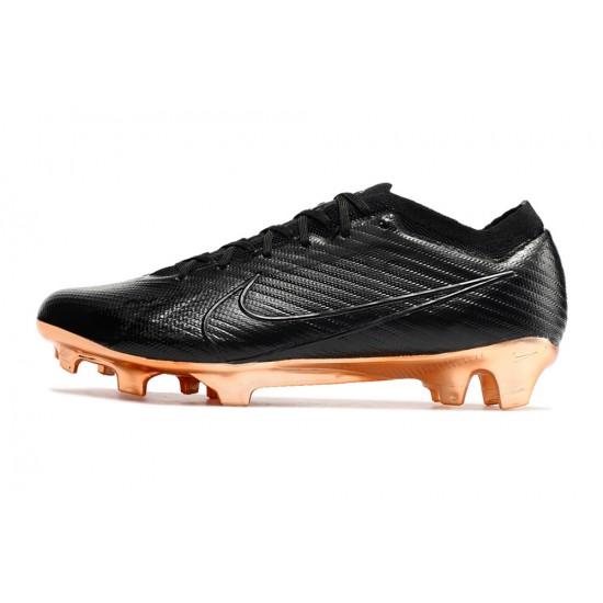 Nike Air Zoom Mercurial Vapor XV Elite Low FG Gold Black White Soccer Cleats