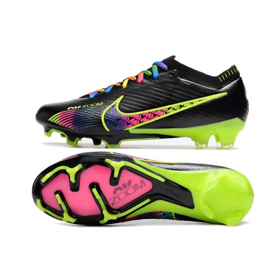 Nike Air Zoom Mercurial Vapor XV Elite Low FG Pink Black Green Soccer Cleats