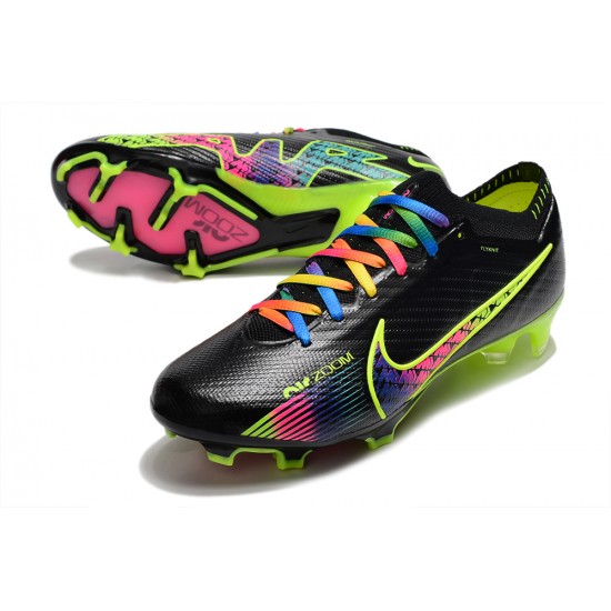 Nike Air Zoom Mercurial Vapor XV Elite Low FG Pink Black Green Soccer Cleats