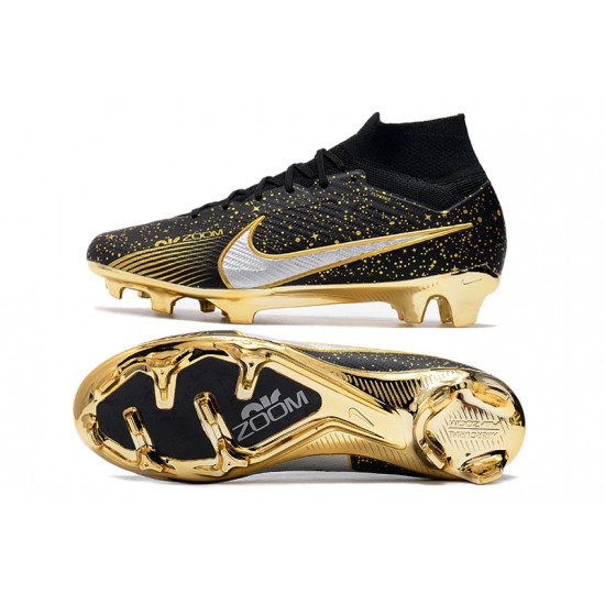 Nike Air Zoom Mercurial Vapor XV MDS Elite FG Gold Silver Soccer Cleats