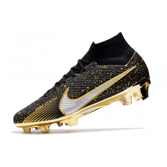 Nike Air Zoom Mercurial Vapor XV MDS Elite FG Gold Silver Soccer Cleats