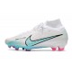 Nike Air Zoom Mercurial Vapor XV MDS Elite High FG White Blue Pink Soccer Cleats