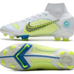 Nike Mercurial Superfly 8 Elite High FG Yellow Green White Soccer Cleats