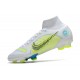 Nike Mercurial Superfly 8 Elite High FG Yellow Green White Soccer Cleats