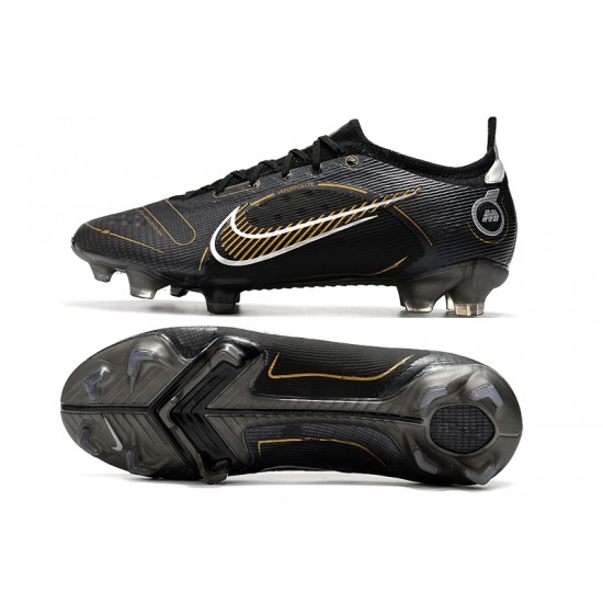 Nike Mercurial Vapor XIV Elite FG Black Gold White Soccer Cleats