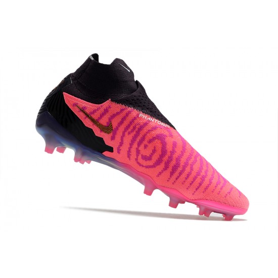 Nike Phantom GX Elite DF Link FG Peach Black High Soccer Cleats