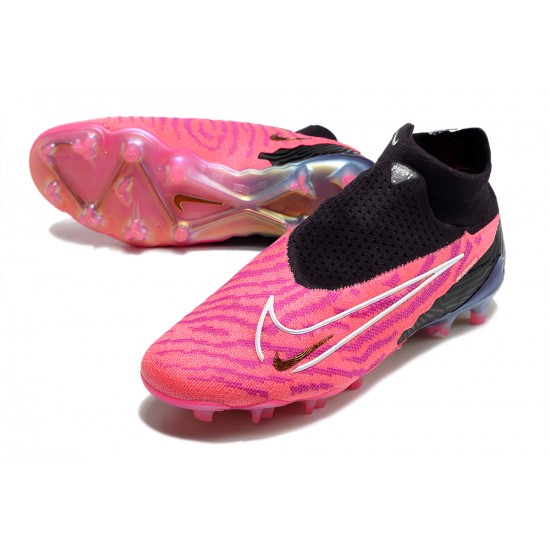 Nike Phantom GX Elite DF Link FG Peach Black High Soccer Cleats