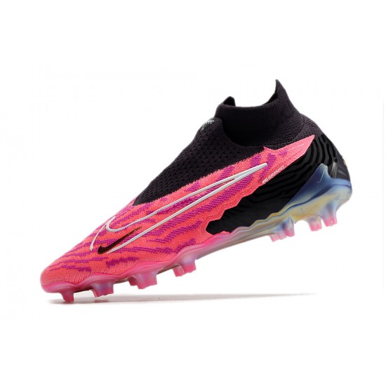 Nike Phantom GX Elite DF Link FG Peach Black High Soccer Cleats