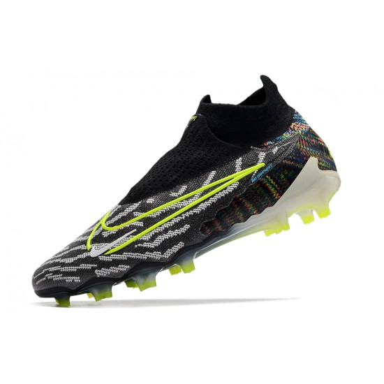 Nike Phantom GX Elite FG Black Green High Soccer Cleats