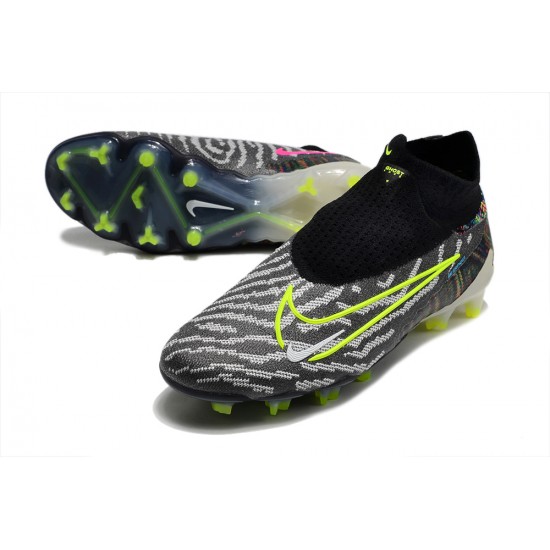 Nike Phantom GX Elite FG Black Green High Soccer Cleats