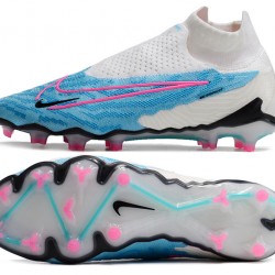 Nike Phantom GX Elite FG Blue White Pink High Soccer Cleats