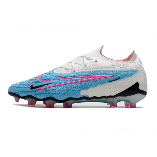 Nike Phantom GX Elite FG Blue White Pink Soccer Cleats