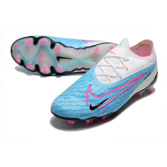 Nike Phantom GX Elite FG Blue White Pink Soccer Cleats