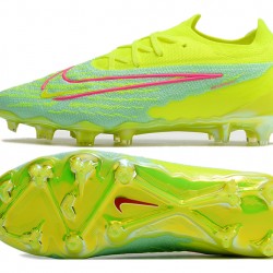 Nike Phantom GX Elite FG Yellow Green Low Soccer Cleats